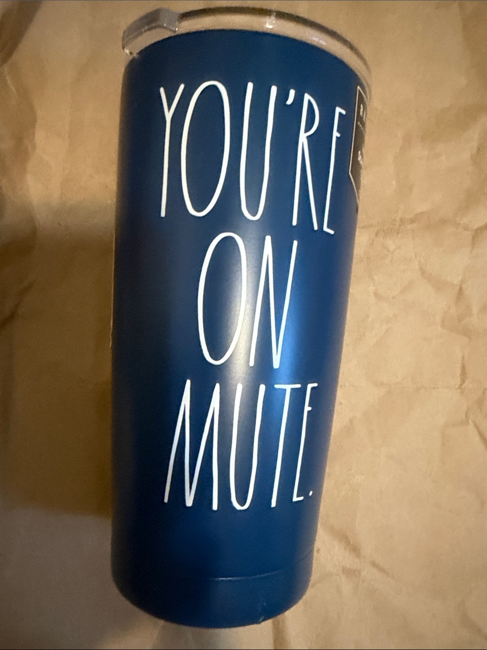 Rae Dunn Matte Tumbler with White Lettering